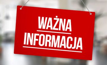 Informacja dot. wprowadzenia monitoringu
