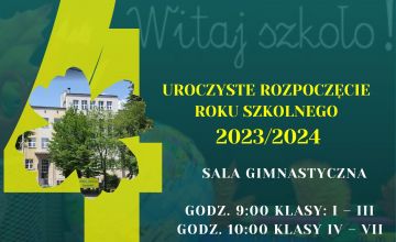 Rozpoczęcie roku szkolnego 2023/2024