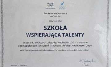 Szkoła wspierająca talenty to My!