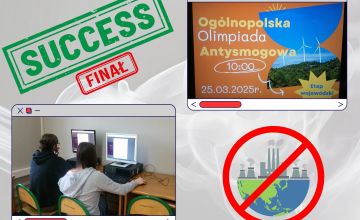 Nasza uczennica w finale Olimpiady Antysmogowej! 