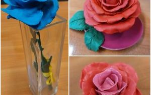 Prace konkursowe - róża z plasteliny (2)